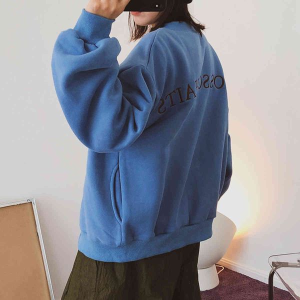 women's hoodies & sweatshirts vintage letter embroidery women autumn blue cotton long sleeve hoodie jacket female hip hop streetwear co, Black
women's hoodies & sweatshirts vintage letter embroidery women autumn blue cotton long sleeve hoodie jacket female hip hop streetwear co, Black