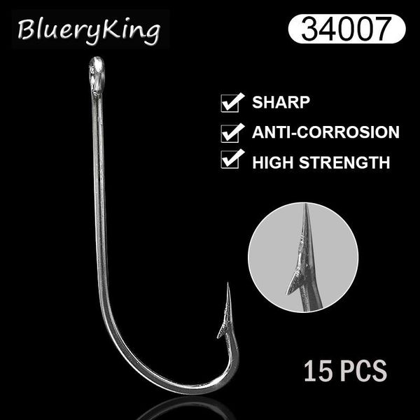 bluekim 34007 15pcs/pack size 3/0-10/0 stainless steel o'shaughnessy hooks long shank saltwater fish jig fishing
bluekim 34007 15pcs/pack size 3/0-10/0 stainless steel o'shaughnessy hooks long shank saltwater fish jig fishing