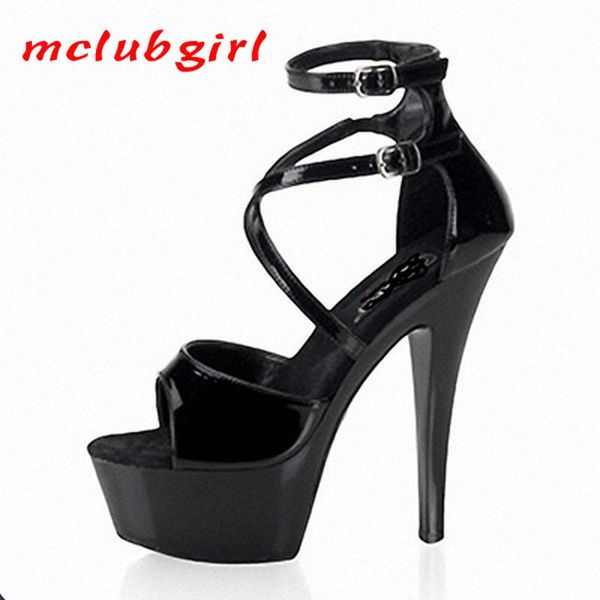 dress shoes mclubgirl 15cm heels super high women's night club thick bottom fish mouth cross tie wrap heel sandals lyp, Black
dress shoes mclubgirl 15cm heels super high women's night club thick bottom fish mouth cross tie wrap heel sandals lyp, Black