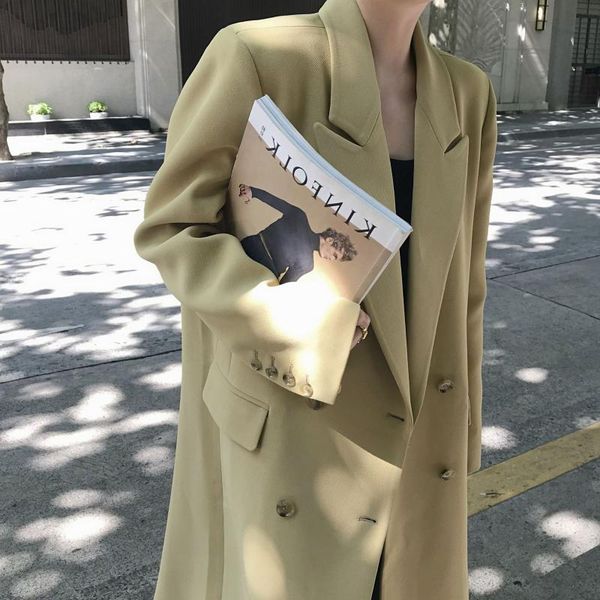 women's trench coats high end atmospheric windbreaker 2021 long loose temperament coat autumn suit, Tan;black
women's trench coats high end atmospheric windbreaker 2021 long loose temperament coat autumn suit, Tan;black