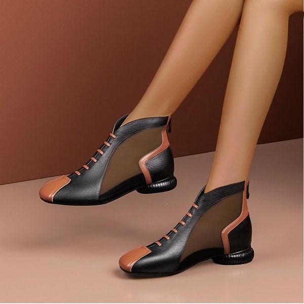 mesh boots women's shoes ankle sandals 2021 summer square mid heel back zip soft leather female footwear black beige
mesh boots women's shoes ankle sandals 2021 summer square mid heel back zip soft leather female footwear black beige