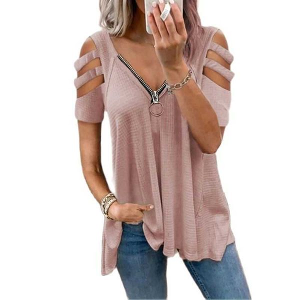 waffle zipper v-neck off shoulder t-shirt summer oversized t shirt plus size soft 210526, White
waffle zipper v-neck off shoulder t-shirt summer oversized t shirt plus size soft 210526, White