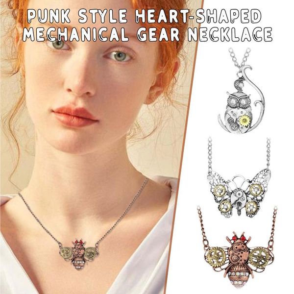 pendant necklaces 2021 s fashion ladies accessories retro steampunk heart-shaped mechanical gear necklace for woman and man, Silver
pendant necklaces 2021 s fashion ladies accessories retro steampunk heart-shaped mechanical gear necklace for woman and man, Silver