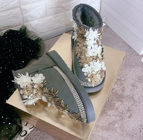 snow boots female short real leather hand handmade custom flowers wild non-slip flat bottom thick cotton shoes, Black
snow boots female short real leather hand handmade custom flowers wild non-slip flat bottom thick cotton shoes, Black