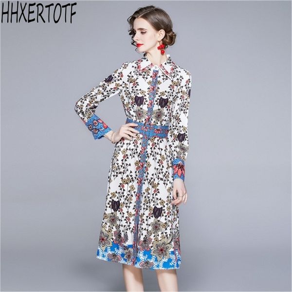 spring vintage elegant women floral print dres long sleeve turn down collar flower casual dresses 210531, Black;gray
spring vintage elegant women floral print dres long sleeve turn down collar flower casual dresses 210531, Black;gray