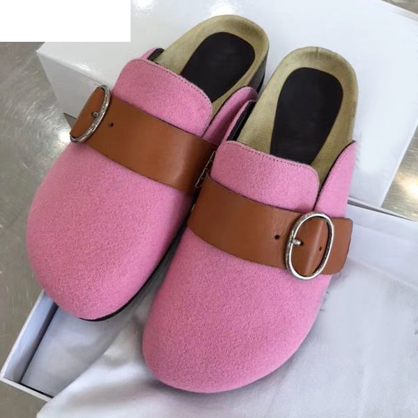 sandals pink flat closed toe slippers women mules suede belt buckle lazy loafers thick sole casual sandals female comfort vacation, Black
sandals pink flat closed toe slippers women mules suede belt buckle lazy loafers thick sole casual sandals female comfort vacation, Black