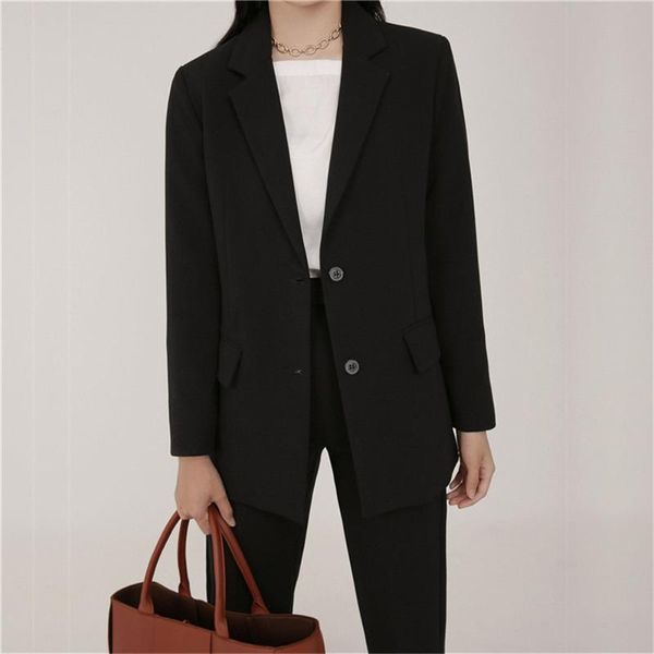 women's suits & blazers hzirip black split slim-fit casual plus size coats chic lady women stylish loose all match minimalist, White;black
women's suits & blazers hzirip black split slim-fit casual plus size coats chic lady women stylish loose all match minimalist, White;black