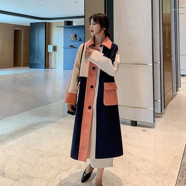women's wool & blends woolen coat for autumn and winter mid-length over the knee double-sided female hepburn style, Black
women's wool & blends woolen coat for autumn and winter mid-length over the knee double-sided female hepburn style, Black