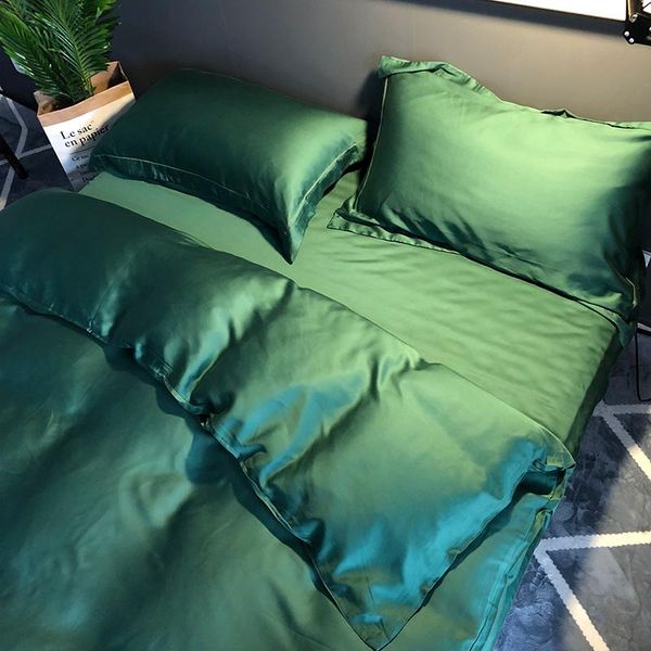 bedding sets luxury fashion set silk satin solid color green simple printed ropa de cama household products di50ct
bedding sets luxury fashion set silk satin solid color green simple printed ropa de cama household products di50ct