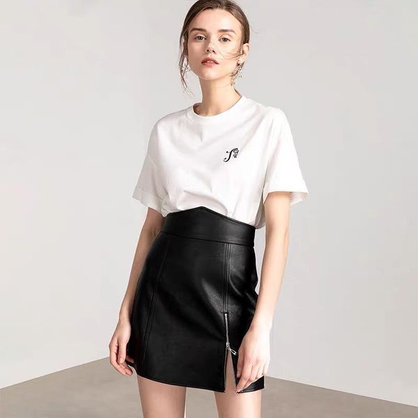 women skirts summer autumn genuine leather skirt 2021 high waist zipper black streetwear mini short gothic
women skirts summer autumn genuine leather skirt 2021 high waist zipper black streetwear mini short gothic