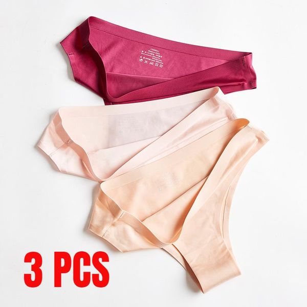 women's panties 3 pcs g-string women silk underwear briefs girl seamless underpants thong solid pantys lingerie -xxxl, Black;pink
women's panties 3 pcs g-string women silk underwear briefs girl seamless underpants thong solid pantys lingerie -xxxl, Black;pink