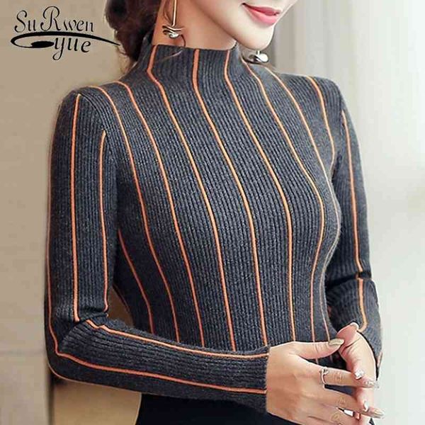 autumn long sleeve striped sweater women sueter mujer invierno turtleneck pullover female s 1326 80 210508, White;black
autumn long sleeve striped sweater women sueter mujer invierno turtleneck pullover female s 1326 80 210508, White;black