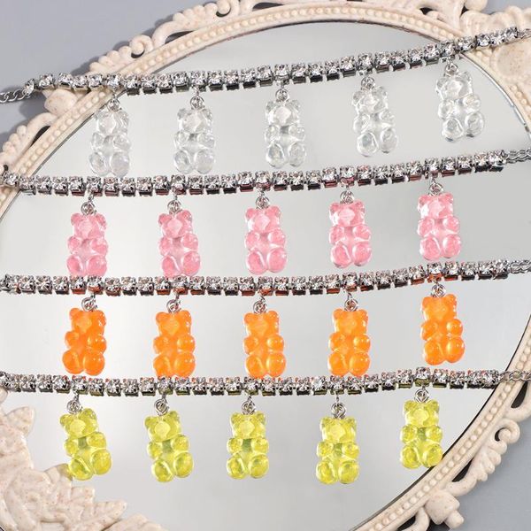 anklets bohemian transparent resin bear crystal tennis chain for women colorful gummy pendant foot beach barefoot jewelry, Red;blue
anklets bohemian transparent resin bear crystal tennis chain for women colorful gummy pendant foot beach barefoot jewelry, Red;blue