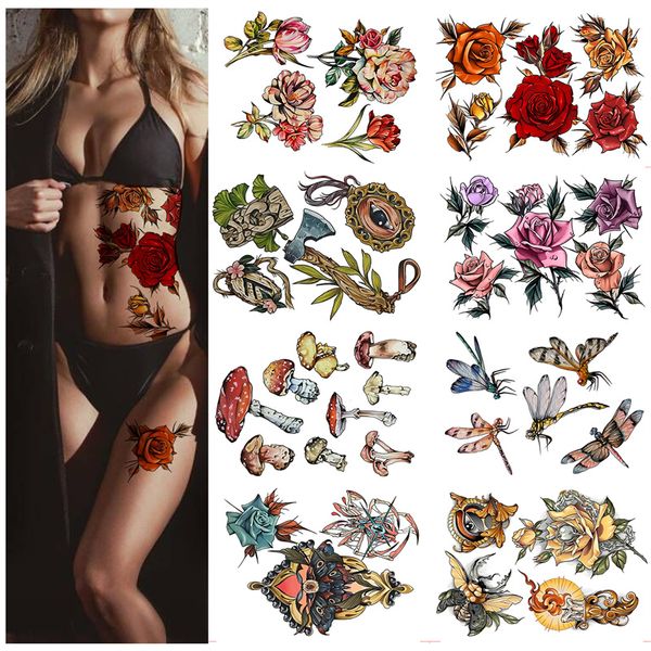 big size colored roses temporary tattoo stickers fake tattoos elegant flowers waterproof removable sticker body art colorful semi-permanent
big size colored roses temporary tattoo stickers fake tattoos elegant flowers waterproof removable sticker body art colorful semi-permanent