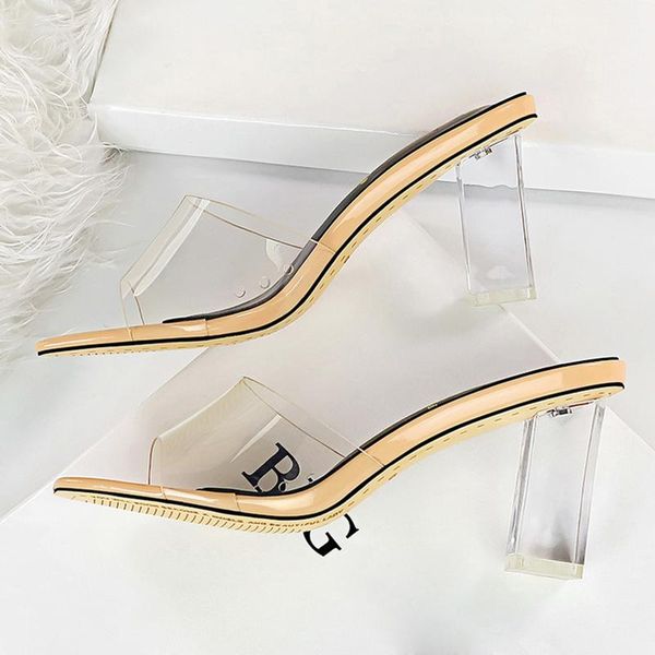 slippers 2021 design slides women 7cm high heels transparent mules summer female sandals lady block clear low nude shoes, Black
slippers 2021 design slides women 7cm high heels transparent mules summer female sandals lady block clear low nude shoes, Black