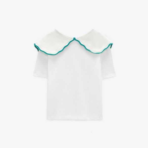 women's sweaters 2021 spring and summer women's clothing lapel contrast color short sleeve stitch shirt for woman, White;black
women's sweaters 2021 spring and summer women's clothing lapel contrast color short sleeve stitch shirt for woman, White;black