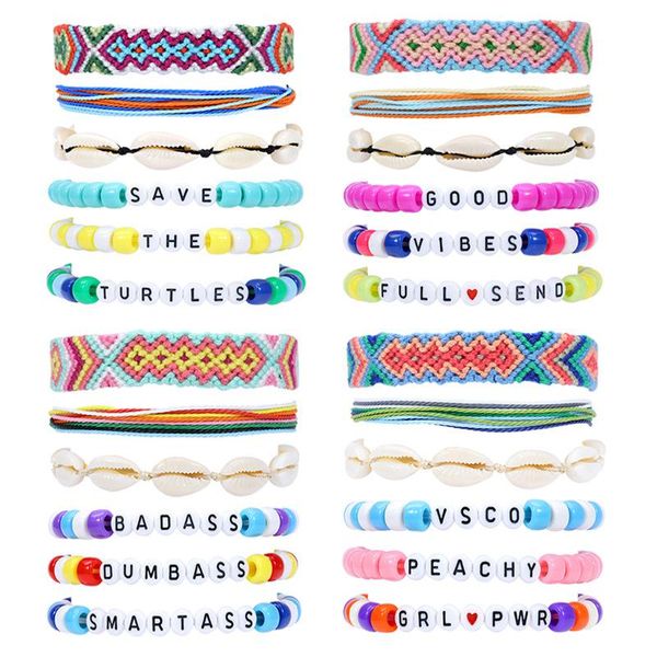 colorful cotton rope bracelet with letter bead bangle set girl handmade braid bracelets summer beach accessories, Golden;silver
colorful cotton rope bracelet with letter bead bangle set girl handmade braid bracelets summer beach accessories, Golden;silver