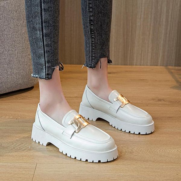 dress shoes chunky platform leather woman slip on thick sole loafer ladies casual single zapatos para mujer, Black
dress shoes chunky platform leather woman slip on thick sole loafer ladies casual single zapatos para mujer, Black