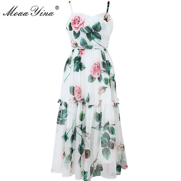 fashion designer dress summer women spaghetti strap backless floral print vacation beach chiffon 210524, Black;gray
fashion designer dress summer women spaghetti strap backless floral print vacation beach chiffon 210524, Black;gray