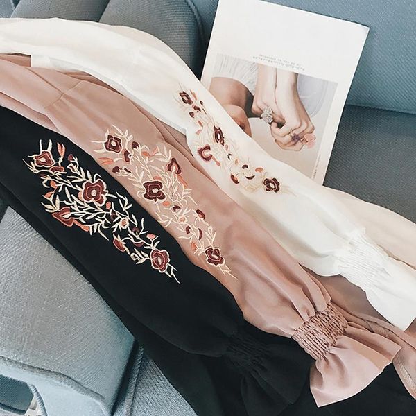 women's knits & tees summer kimono cardigan korean flare sleeve long shirt beach blouse fashion design women floral embroidery chiffon, White
women's knits & tees summer kimono cardigan korean flare sleeve long shirt beach blouse fashion design women floral embroidery chiffon, White