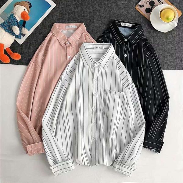 men's casual shirts shirtspring and autumn long sleeve lazy loose men's couple's coat fashion brand versatile shirt pknh, White;black
men's casual shirts shirtspring and autumn long sleeve lazy loose men's couple's coat fashion brand versatile shirt pknh, White;black
