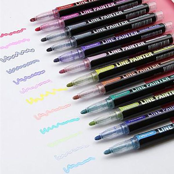highlighters 8 /12 color outline highlighter pen double line diy scrapbooking metal marker glitter for drawing painting graffiti, Black;red
highlighters 8 /12 color outline highlighter pen double line diy scrapbooking metal marker glitter for drawing painting graffiti, Black;red