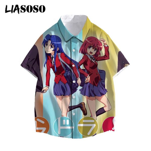 men's casual shirts liasoso 2021 summer men fashion hawaiian 3d print anime toradora short-sleeve blouses women beach, White;black
men's casual shirts liasoso 2021 summer men fashion hawaiian 3d print anime toradora short-sleeve blouses women beach, White;black