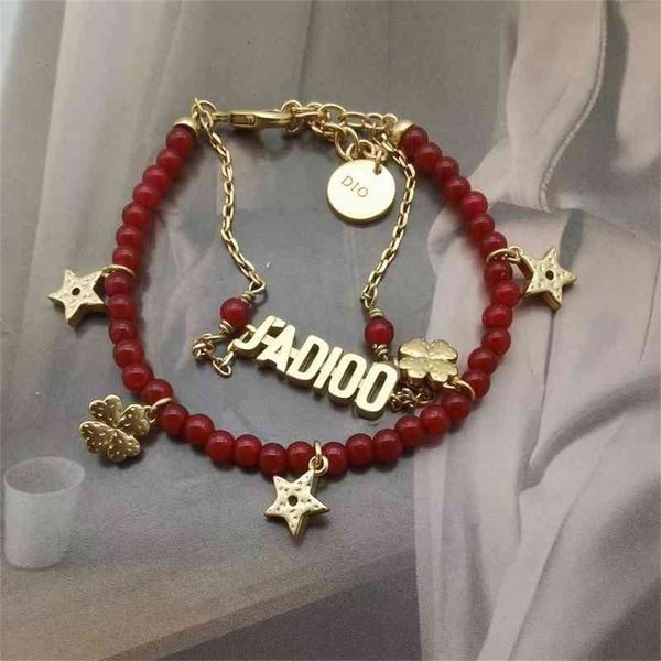 87% off wholesale shop home home five pointed star flower red bead bracelet women's brass bracelet, Black
87% off wholesale shop home home five pointed star flower red bead bracelet women's brass bracelet, Black