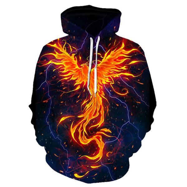 men's hoodies & sweatshirts fire phoenix 3d printed hoodie harajuku streetwear design jacket animal flame casual outerwear, Black
men's hoodies & sweatshirts fire phoenix 3d printed hoodie harajuku streetwear design jacket animal flame casual outerwear, Black