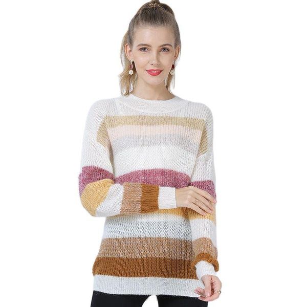 women's sweaters xikoi winter oversized wool sweater for women warm long pullover fashion rainbow patchwork jumper knitted pull femme, White;black
women's sweaters xikoi winter oversized wool sweater for women warm long pullover fashion rainbow patchwork jumper knitted pull femme, White;black