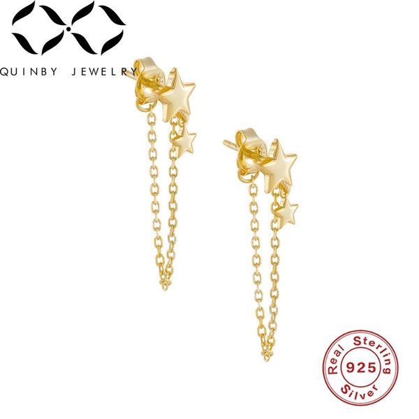 quinby platinum european and american cross-border 925 sterling silver ins geometric solid star chain earrings stud, Golden;silver
quinby platinum european and american cross-border 925 sterling silver ins geometric solid star chain earrings stud, Golden;silver