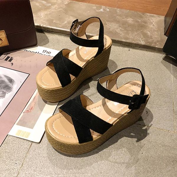 sandals high heels women platform shoes woman wedges summer slippers sandalias mujer 2021 con plataforma, Black
sandals high heels women platform shoes woman wedges summer slippers sandalias mujer 2021 con plataforma, Black