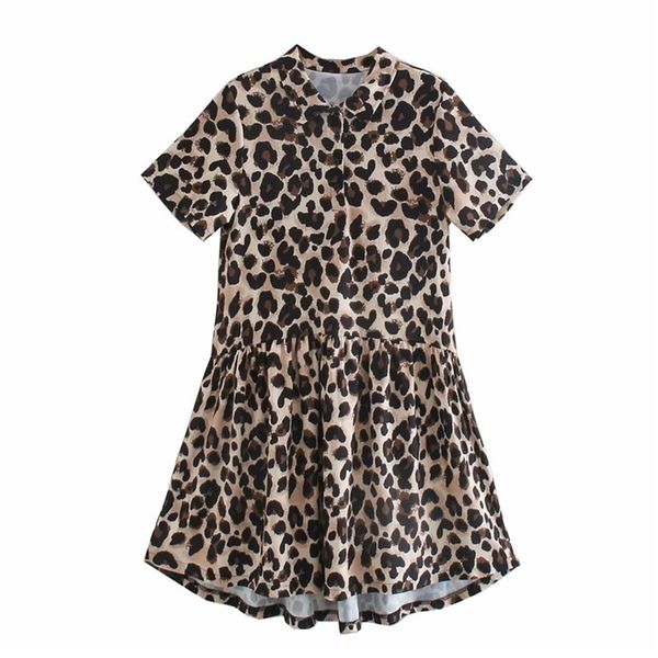 animal print mini dress retro leopard lapel collar short sleeve front button female high street es 210524, Black;gray
animal print mini dress retro leopard lapel collar short sleeve front button female high street es 210524, Black;gray