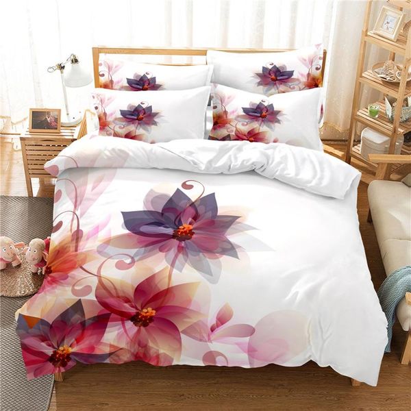 bedding sets 3d lotus set duvet cover bed cotton bedroom