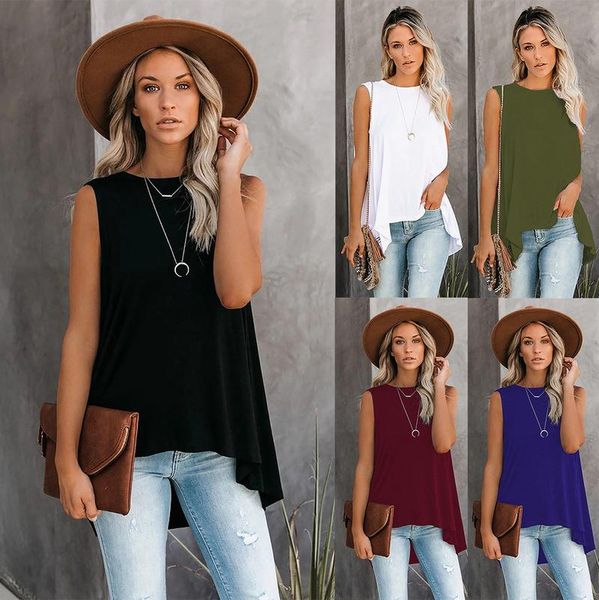 women's t-shirt loose women jumper sleeveless tank o-neck solid woman pullover female fashion oversize cloth undershit ac1008, White
women's t-shirt loose women jumper sleeveless tank o-neck solid woman pullover female fashion oversize cloth undershit ac1008, White