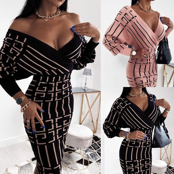 v neck bodycon dress women fall winter long lantern sleeve knitted dress elegant ladies evening party dresses club wear d25, Black;gray
v neck bodycon dress women fall winter long lantern sleeve knitted dress elegant ladies evening party dresses club wear d25, Black;gray
