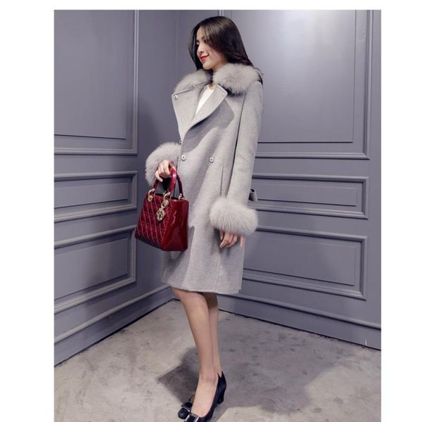 women's wool & blends tweed in autumn and winter 2021, slim long cotton jacket with collar waist coat female overcoat, Black
women's wool & blends tweed in autumn and winter 2021, slim long cotton jacket with collar waist coat female overcoat, Black