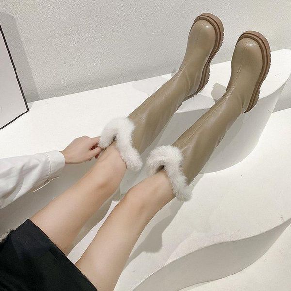 boots 2021 thick platform knee high women warm plush winter shoes soft fur long leather heels chunky, Black
boots 2021 thick platform knee high women warm plush winter shoes soft fur long leather heels chunky, Black