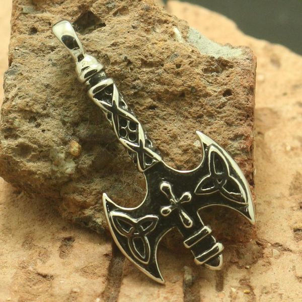 pendants 316l stainless steel cool viking axe pendant, Black 
pendants 316l stainless steel cool viking axe pendant, Black