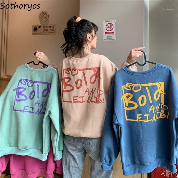 women's hoodies & sweatshirts no hat women harajuku letter printed baggy student bf winter thicken all-match sweet streetwear, Black
women's hoodies & sweatshirts no hat women harajuku letter printed baggy student bf winter thicken all-match sweet streetwear, Black
