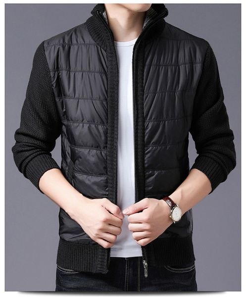 men's jackets mens jacket winter thick stand collar long sleeve coats casual patchwork warm slim homme fashion outerwears drop, Black;brown
men's jackets mens jacket winter thick stand collar long sleeve coats casual patchwork warm slim homme fashion outerwears drop, Black;brown