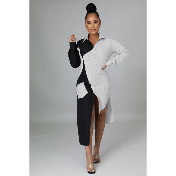 casual dresses 2021 autumn women turn down collar irregular shirt dress long sleeve patchwork button midi maxi blouser vestido asymmetric, Black;gray
casual dresses 2021 autumn women turn down collar irregular shirt dress long sleeve patchwork button midi maxi blouser vestido asymmetric, Black;gray