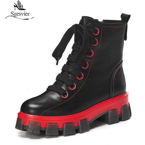 boots sgesvier 2021 cow genuine leather women lace up round toe platform autumn winter ankle female, Black
boots sgesvier 2021 cow genuine leather women lace up round toe platform autumn winter ankle female, Black