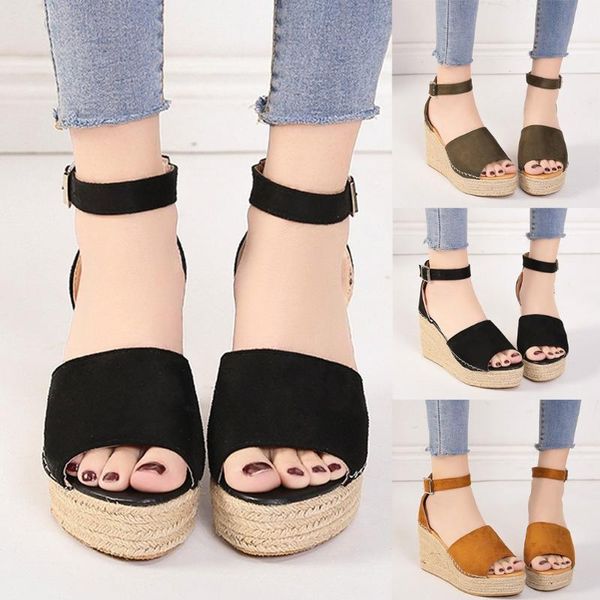 womail sandals summer women open toe shoes breathable beach buckle strap straw wedges 2021 sandalia feminina a01, Black
womail sandals summer women open toe shoes breathable beach buckle strap straw wedges 2021 sandalia feminina a01, Black