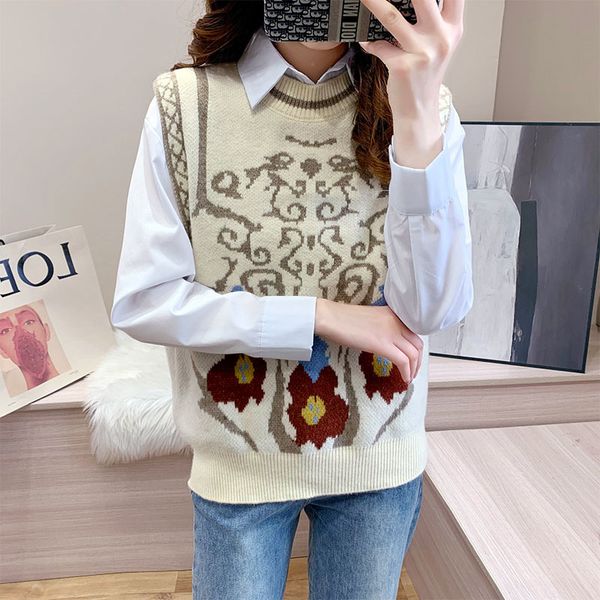 women's sweaters fashion spring knitted sweater sleeveless women's waistcoat waistline chic neck summer casual gilets yqx4, White;black
women's sweaters fashion spring knitted sweater sleeveless women's waistcoat waistline chic neck summer casual gilets yqx4, White;black