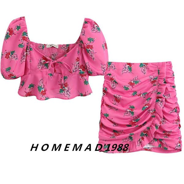 two piece dress set female 2021 summer printed short shirt high waist skirt two-piece was thin and wild temperament women's clothes, White
two piece dress set female 2021 summer printed short shirt high waist skirt two-piece was thin and wild temperament women's clothes, White
