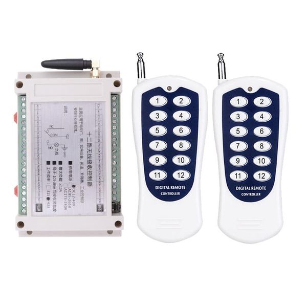 smart home control dc 12v 24v 36v 48v 12 channel rf wireless remote lights switch system 12ch 10a relay receiver +12 button transmitter
smart home control dc 12v 24v 36v 48v 12 channel rf wireless remote lights switch system 12ch 10a relay receiver +12 button transmitter