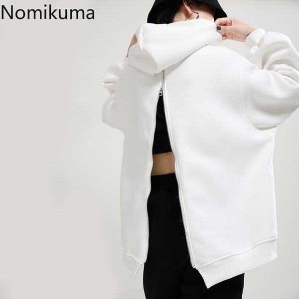 nomikuma fleece hooded sweatshirt casual back zipper split women jumper autumn winter korean long sleeve hoodies 6d537 210427, Black
nomikuma fleece hooded sweatshirt casual back zipper split women jumper autumn winter korean long sleeve hoodies 6d537 210427, Black