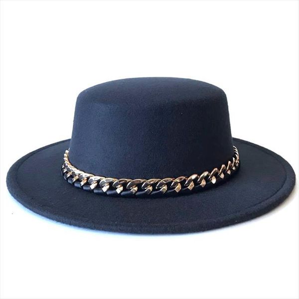 ribbon gentleman elegant cap lady winter autumn wide brim church panama sombrero jazz golden chain women men wool fedora hat, Blue;gray
ribbon gentleman elegant cap lady winter autumn wide brim church panama sombrero jazz golden chain women men wool fedora hat, Blue;gray