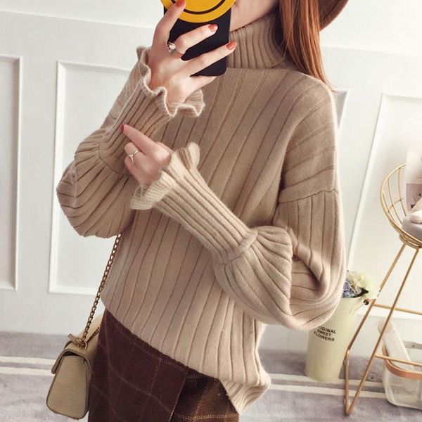 women's sweaters women high collar knits sweater long sleeve solid pullover petal autumn winter casual patchwork female, White;black
women's sweaters women high collar knits sweater long sleeve solid pullover petal autumn winter casual patchwork female, White;black